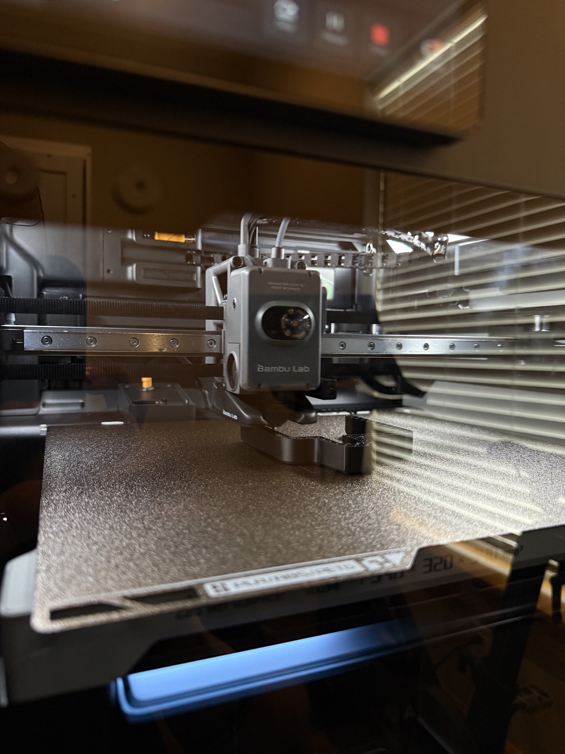Cable guide prototype being 3D printed